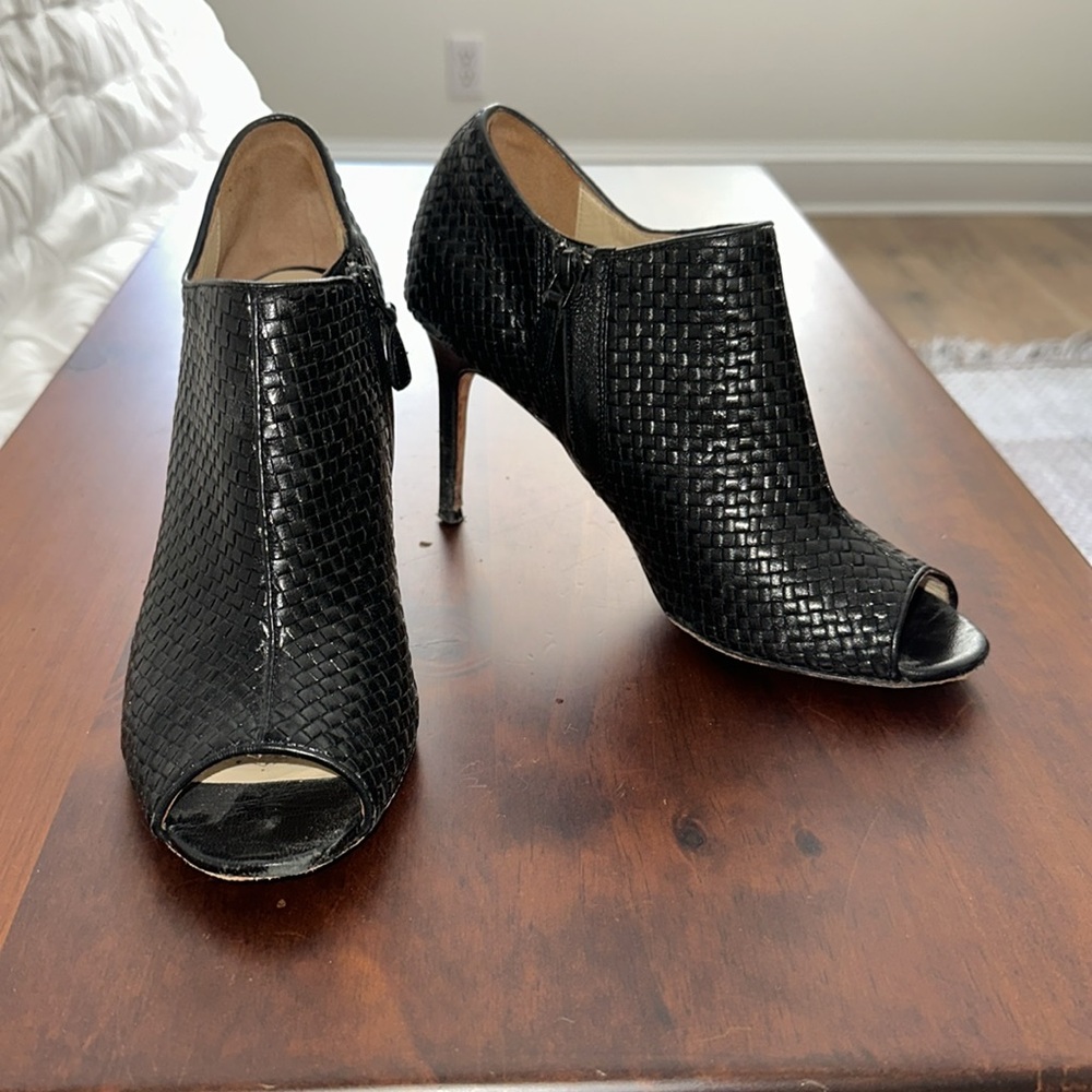 Cole Haan Annabel Weave Black booties